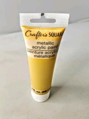 Metallic Gold Crafter’s Square Acrylic 3 FL OZ Art Craft Paint Artist Supplies
