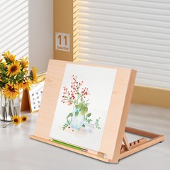 Adjustable Beech Wood Tabletop Easel Painting Board Stand Foldable Portable