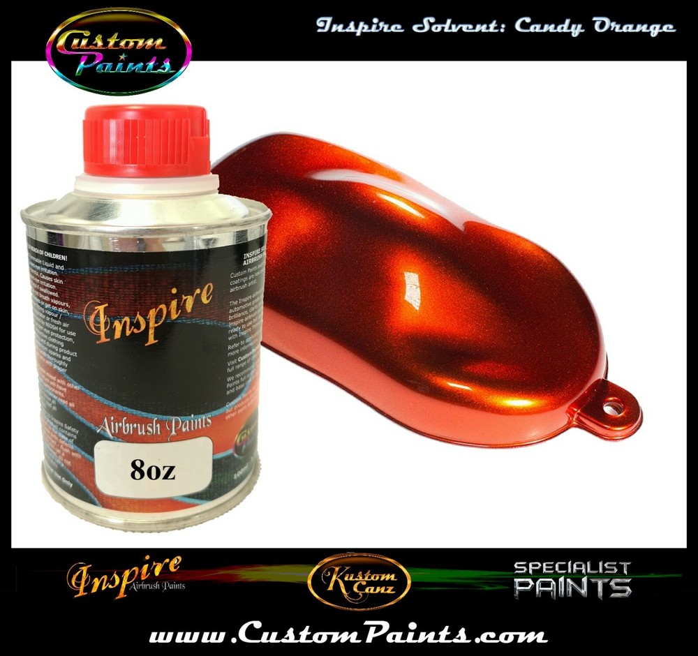 INSPIRE AIRBRUSH CANDY ORANGE 8oz (SOLVENT), CUSTOM PAINT, HOK, ARTIST