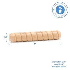 Wood Dowel Pins 4 inch x 1/2 inch Spiral, for Furniture & Crafts|Woodpeckers