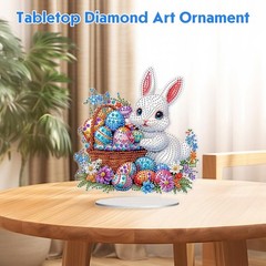 Easter Bunny Eggs Diamond Art Tabletop Kit DIY Holiday Decor