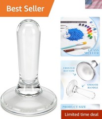 Glass Muller for Paint Mixing, 1.57 in Long Handle Art Tool for Artists