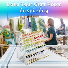Acrylic Paint Storage Case for Bottles(2 Fl Oz), Craft Paint Storage Bottle Orga