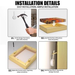 8×12 Canvas Floater Frame, 1.25″ Deep Wood Grain Texture Floating Picture Fra…
