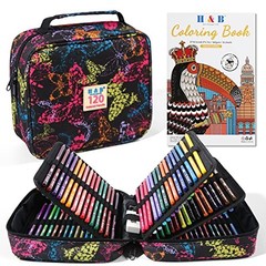 120-Color Colored Pencils Set with 1 count (Pack of 120) 1-Butterfly (Basic)