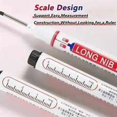 8pcs Deep Hole Markers Set 20mm Long Nib Waterproof Metal Woodworking Pens – NEW