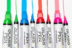 Glass Pen Liquid Paint Marker: Glass Writing Pens Erasable Ink – 15mm Tip White
