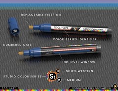 28 Southwestern Colors Acrylic Paint Pens Studio Color Series Markers Set 3mm…