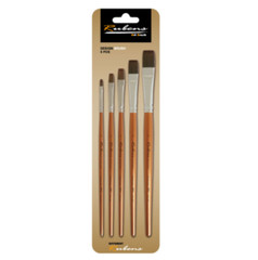 Rubens Artist Design Painting Paint Brushes Flat Brush 580 1set (5ea Brush)