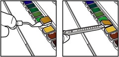 Mijello Mission Gold Class Pans Set 24 Colors Watercolor Unique MPW-2024 Assortd