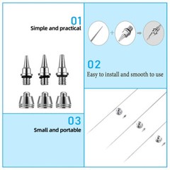 1 Set/10PCS Airbrush Needle and Nozzle Replacement Airbrush Repair Supply