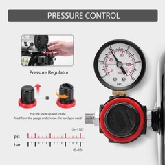 Airbrush Air Compressor w/3L Tank 6′ Hose Multipurpose Tattoo Makeup Cake Deco