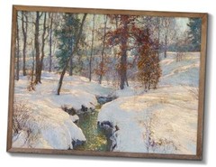 Unframed Vintage Winter Snow Landscape Wall Art, 10″L x 8″W SnowForest