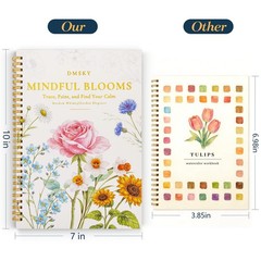 Watercolor Workbook for Beginners,18 Floral Water Coloring Book,Relaxing & Ea…