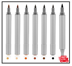 6 Pack Dual Tip Leather Dye Marker Pens Leather Touch up Pen Shoe Marker Leather