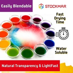 Complete Paint Set – 12 Colors, in Wooden Storage , Includes 2 Natural Brushe…