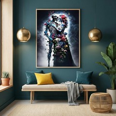 Diamond Art Kits for Adults, Eternal 12x16inch, 30x40cm, Skull Corpse Bride