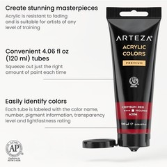 Acrylic Paint Set 14 Colors, 4.06 oz Tubes, Non-Toxic Art Supplies for Artists