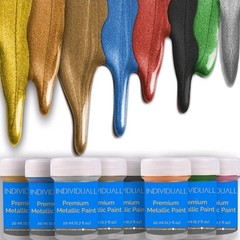 Metallic Acrylic Paint Set 2 Pack 8 Color 20mL Premium Artist Craft Paint
