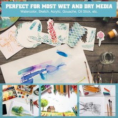 Watercolor Paper Pad Sketchbook, 7×10 Inch, 140lb, 300gsm, Spiral Bound, Art