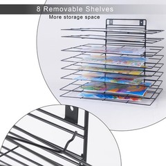 LIAQICHA Premium Iron Art Drying Rack with 8 Removable Shelves for Classroom …