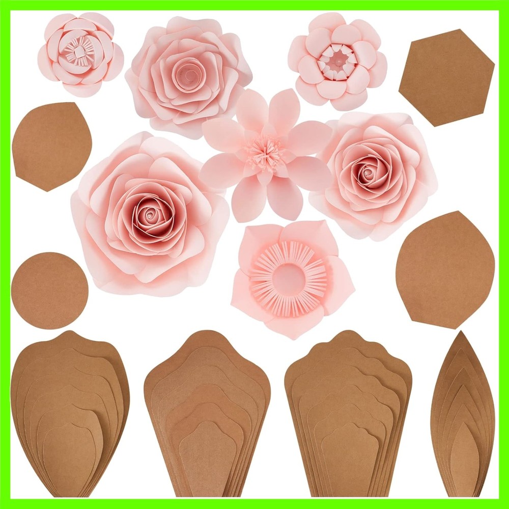28 Pcs Paper Flowers Template Kit DIY Paper Flower Decorations for Wall Rose …