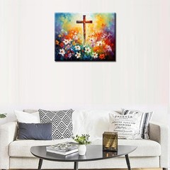 Tucocoo Religious Cross Paint by Number for 16”x20”(Frameless), Artwork-20