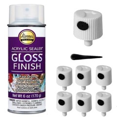 6 Spray Caps for Aleene’s 26412 Spray Gloss Finish, 6 Oz Acrylic Sealer Spray
