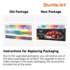 Shuttle Art 136 Coloured Pencils Soft Core Colouring Pencils Set for Adult
