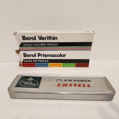 Vintage Berol PRISMACOLOR 910 True Green & Colors, VERITHIN 741 Indigo Blue Lot