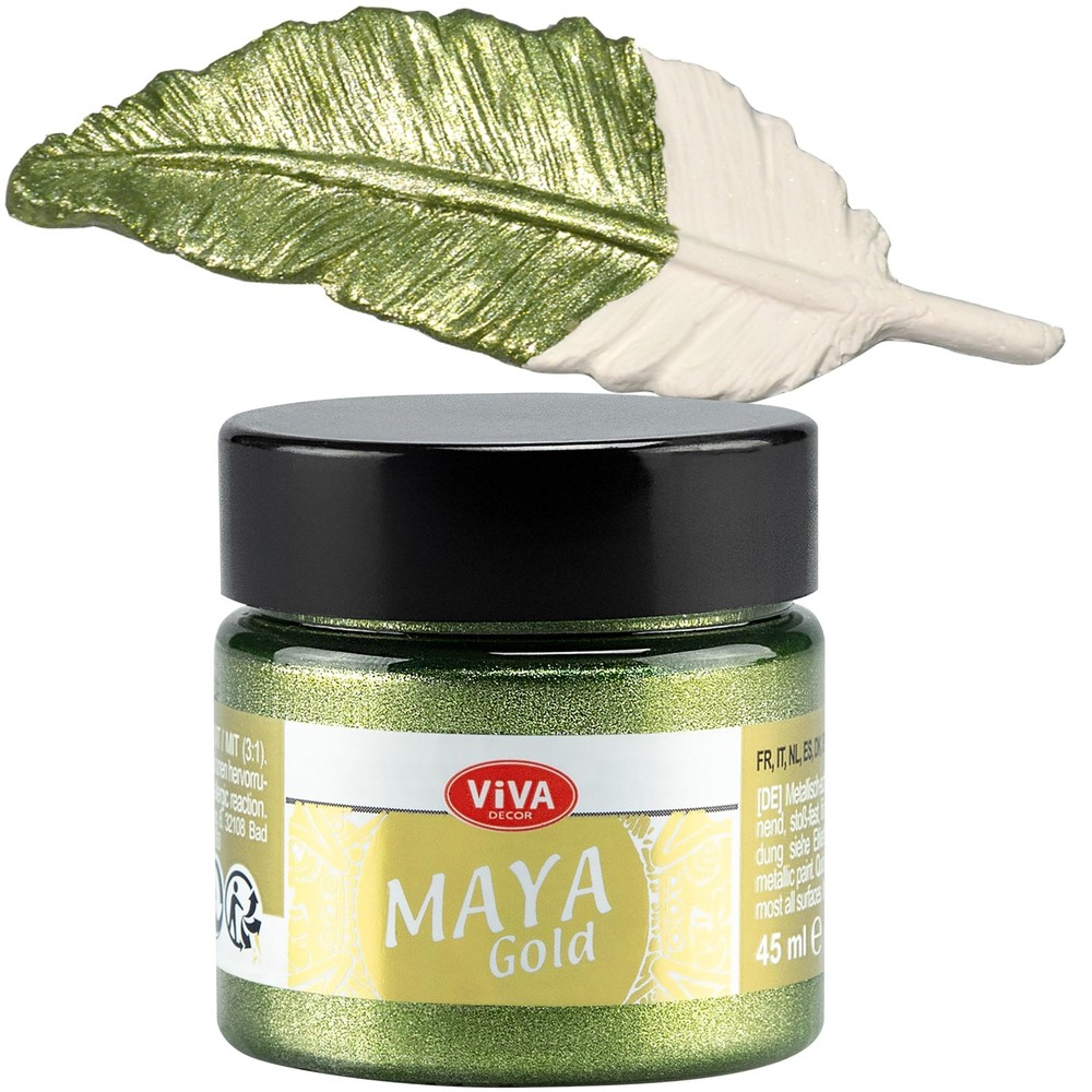 Maya Gold Metallic Acrylic Paint 1.52 Fl Oz Versatile Crafting Colors