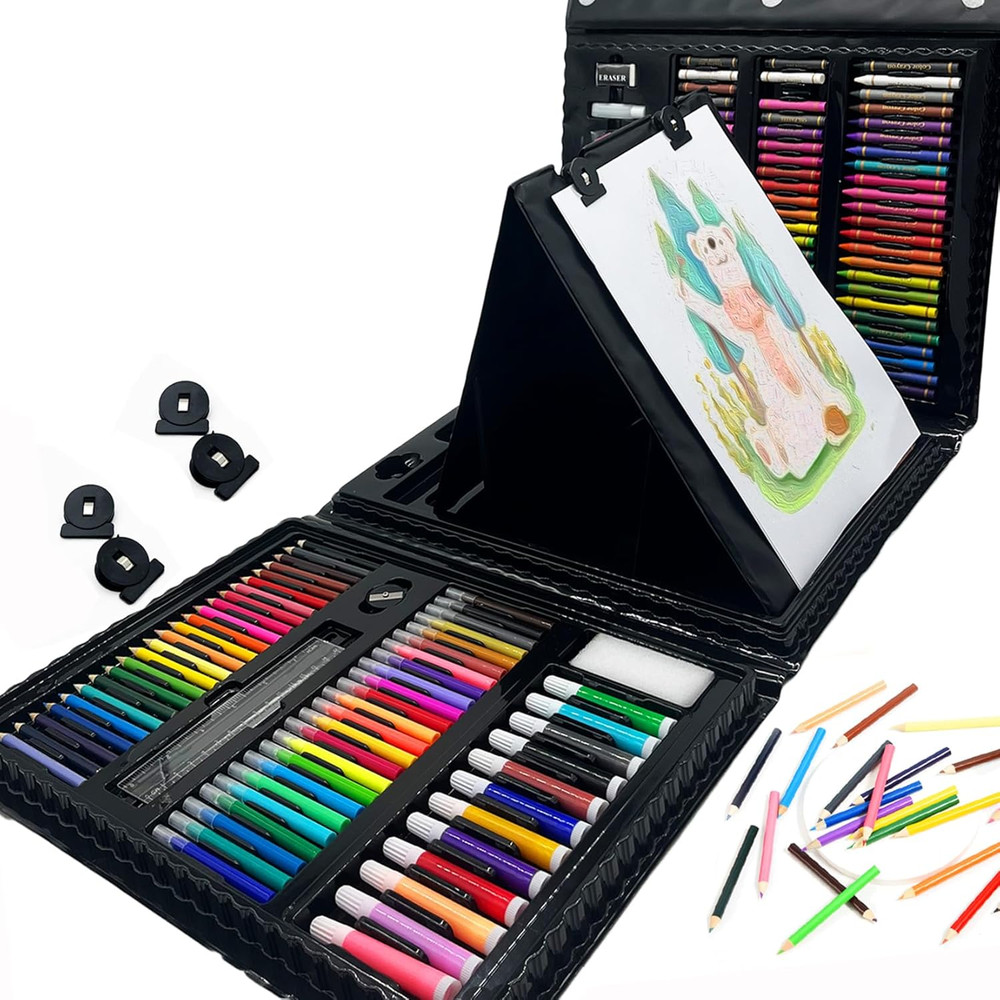208 PCS Art Supplies, Drawing Art Kit Adults Art Set with Double Sided Trifol…