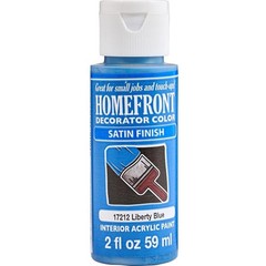 Homefront Decorator Liberty Blue Satin Interior Acrylic Hobby Paint 2oz (3-pack)