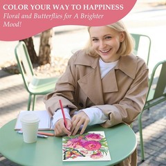Coloring Book for Adults Relaxation, 24 Pages Adult A4, mix color