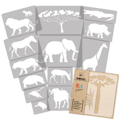 Nakleo Painting Stencils Set For Nursery Room 14 Pcs Templates 3.5X4.7 To