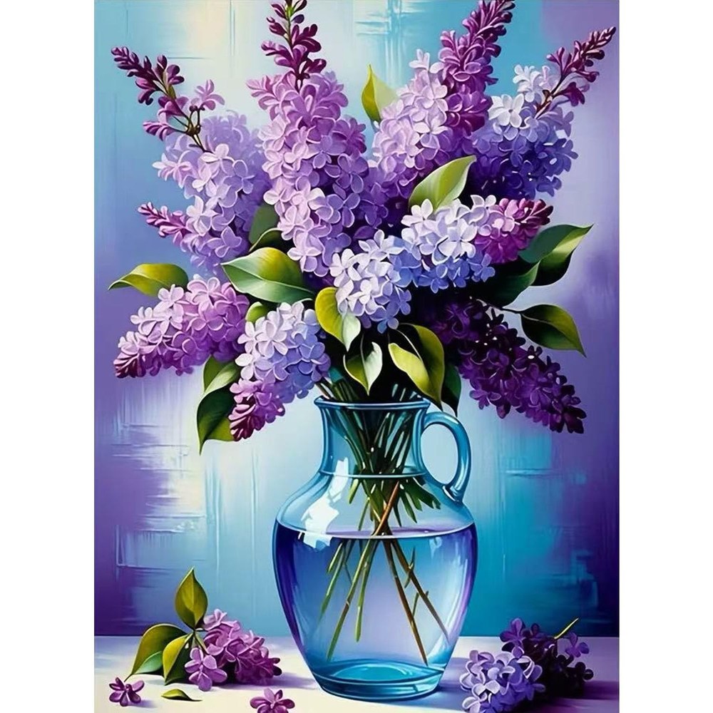 Vase Flower Diamond Art Kits for Adults,5D Full Round Drill Diamond Painting Kit