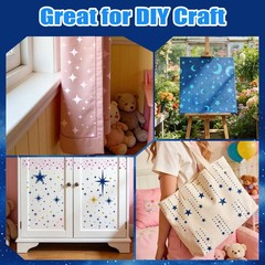18pcs Large Star Stencils (16″ x 11.7″) and Small (5.4″ x 5.4″), White