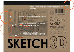 Sketch 3D Perspective Grid Paper Pad. Multi-Media Paper Pad for Pencil, Ink, Mar