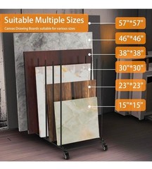 Heavy-Duty Art Storage Rack for 57″ Artwork – Canvas Drying Rack & Mobile Dis…