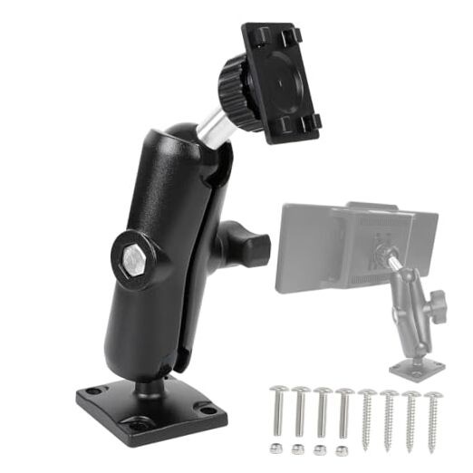 Car Mount for CarPlay Screen, Aluminum Alloy Medium Arm & Square 6.1″ Length