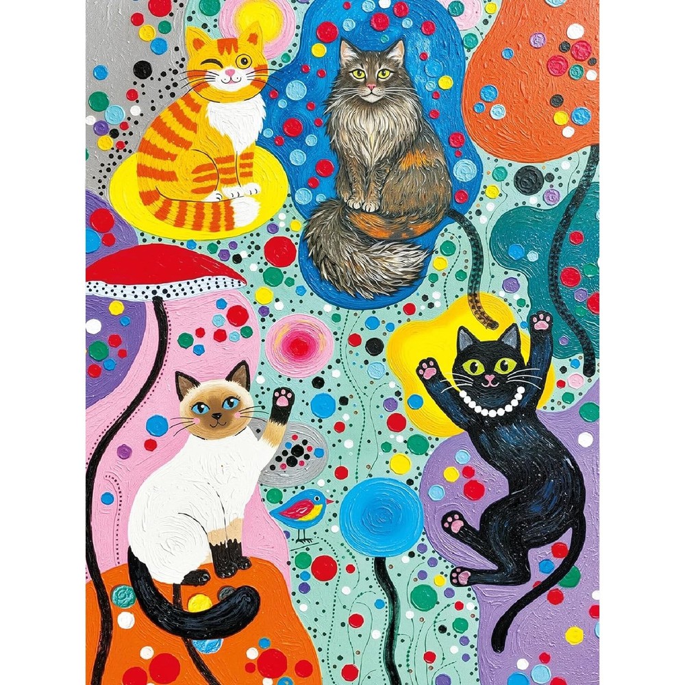 Cat Paint by Numbers Kit for Adults Beginner,Easy Adult Paint by Number Kits on.
