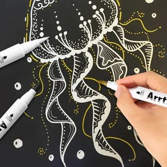 Arrtx Acrylic Paint Pens 10 Pack Brush Tip Paint Markers
