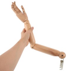 1 Pair Realistic Wooden Mannequin Arm with Poseable Joints Durable and Flexible