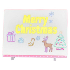 1-Pack Light up LED Dry Erase Drawing Board for Kids with 7-Color Modes, Stand,