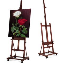 Viswin Extended Large H-Frame Easel For Painting Adjustable Beech Wood Artist