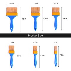Chalk & Wax Paint Brush for Furniture – 6PCS Set Paint Brushes for 6 PCS