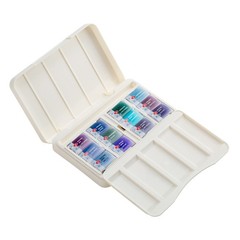 White Nights Granulating Watercolor Set 12 Full Pans of Professional Artist G…