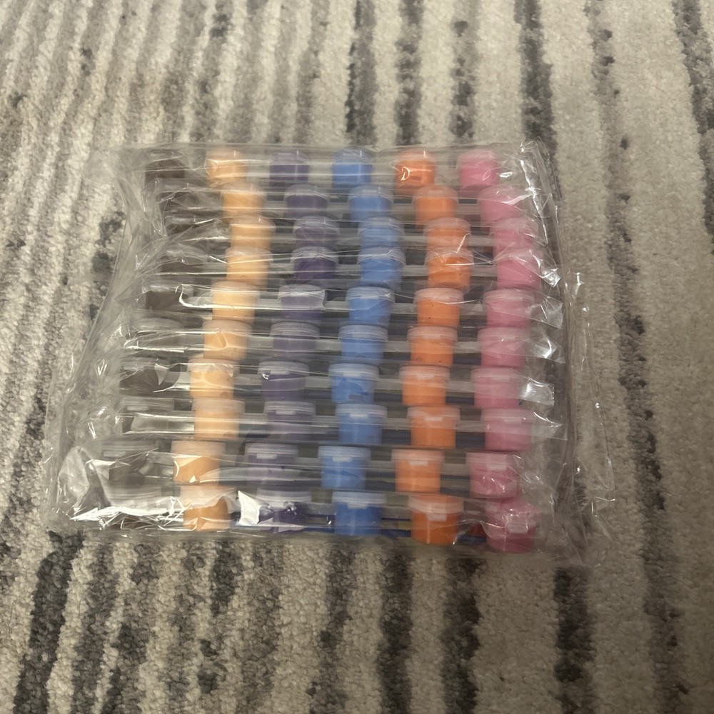 10 Pack Mini Acrylic Paint Set,12 Colors 1.21 Fl Oz plus paint brushes new