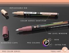 Acrylic Paint Pens 22 Skin Tones Assorted Pro Color Series Markers Set 0.7mm Ext