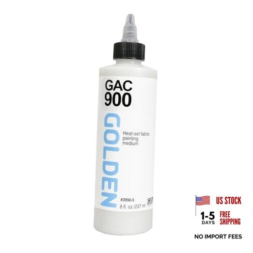 GAC 900 by , 8 oz Jar, Professional Fluid Mediums, Heat-Set Fabric Painting